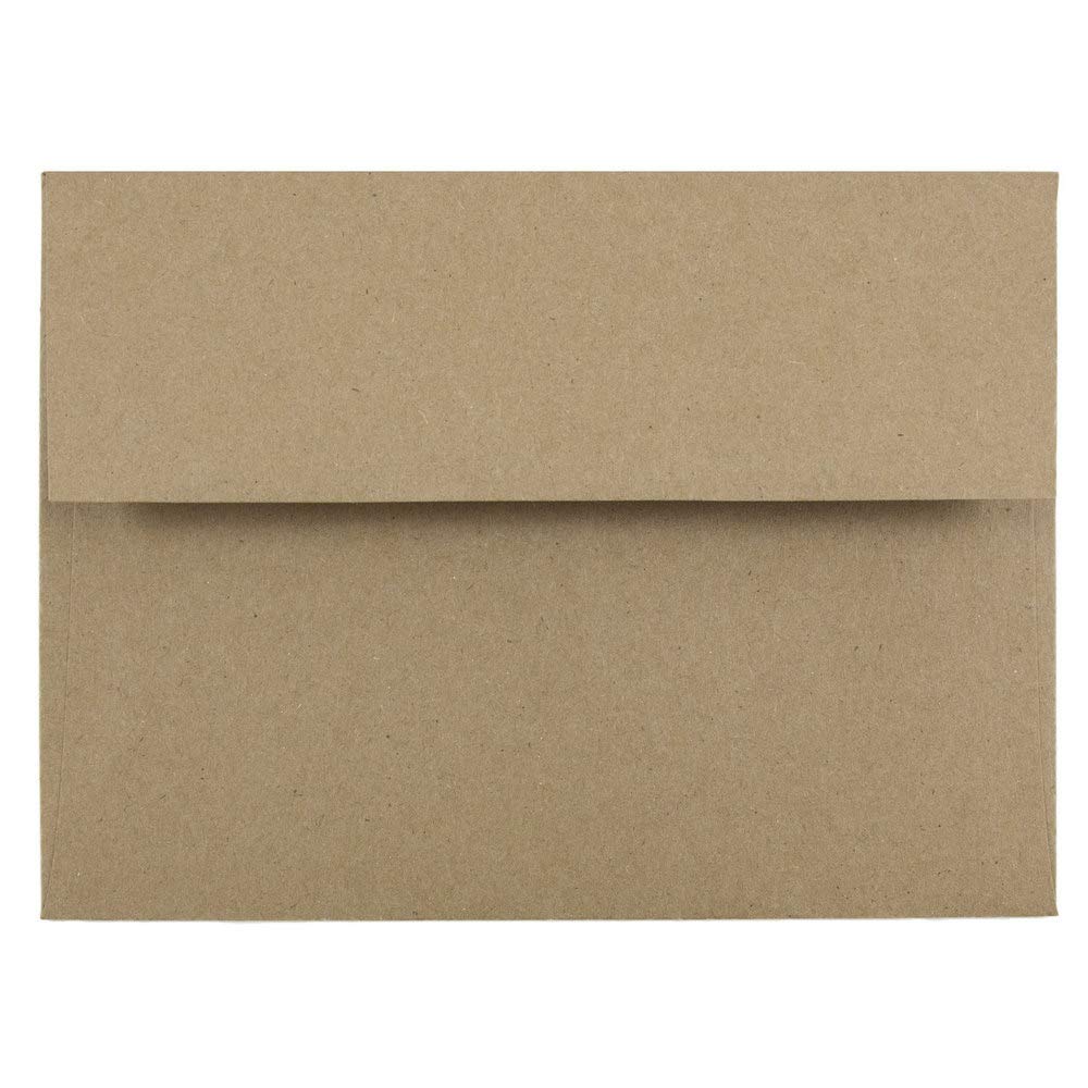 JAM PAPER Booklet Invitation Envelopes, Brown Kraft, Recycled