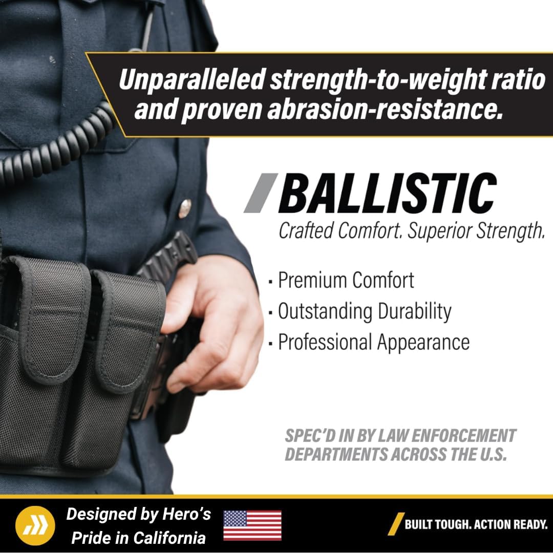 HERO'S PRIDE 2.25" Ballistic Rigid Extreme Duty Belt with Cobra Pro-style Quick-Release Buckle