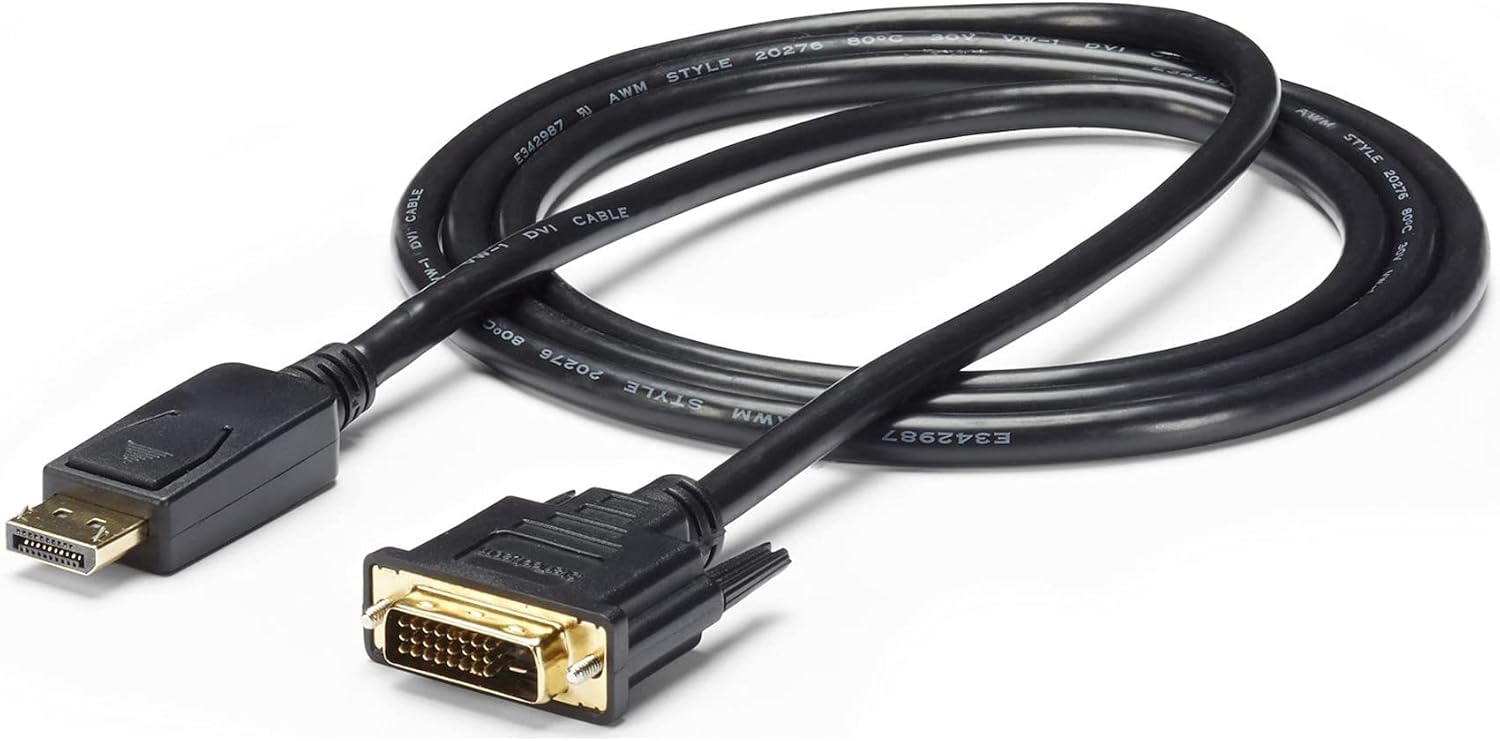 StarTech.com 6ft (1.8m) DisplayPort to DVI Cable, DP to DVI-D Video Adapter Converter Cable, Replacement for DP2DVIMM6 6 feet