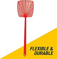 PIC 274-INN Plastic Fly Swatter Assorted Neon Plastic Fly Swatter – Single Orange Pack of 5 Heavy Duty Orange