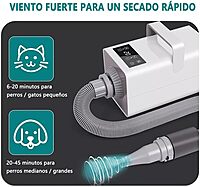 Secadora para Perro de Pelo Profesional con Visualización LED,