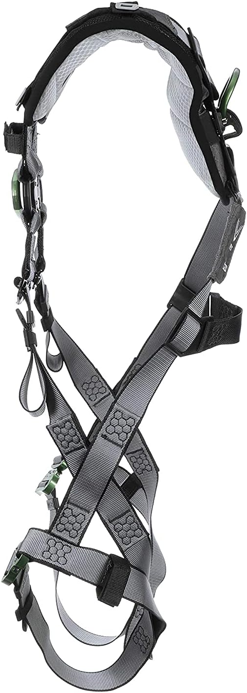 MSA V-FIT Standard Safety Harness - Polyester & Nano-Technology Treated Web Full Body Harness Back, Shoulder Padding