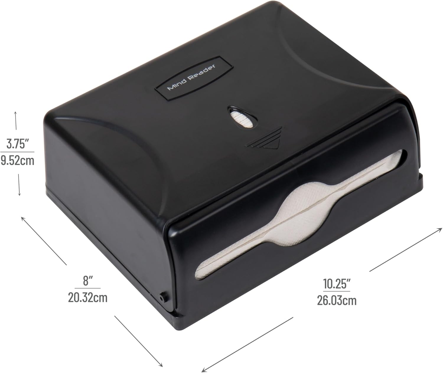 MIND READER Wall-Mounted Multi-Fold Paper Towel Dispenser