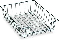 Fellowes 60112 Workstation Letter Desk Tray Organizer, Wire, Black & Partitions Additions Stacker Set (64112) 1 Count (Pack of 1) Letter Trays + Additions Stacker Set