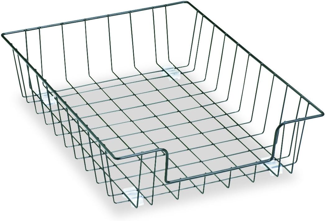 Fellowes 60112 Workstation Letter Desk Tray Organizer, Wire, Black & Partitions Additions Stacker Set (64112) 1 Count (Pack