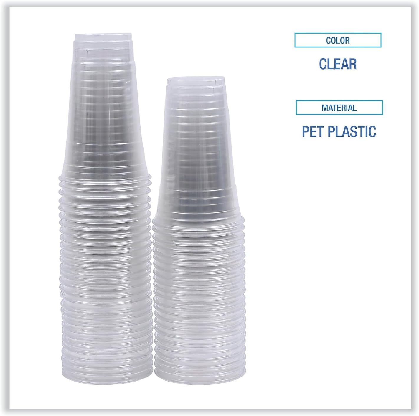 Boardwalk PET24 Clear Plastic Cold Cups, 24 Oz, 600/carton
