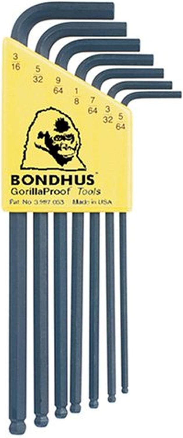 Bondhus 10945 Set of 7 Balldriver L-Wrenches 5/64-3/16"
