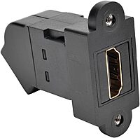 TRIPP LITE Black HDMI All-in-One Keystone/Panel Mount Angled Coupler (P164-000-KPA-BK)