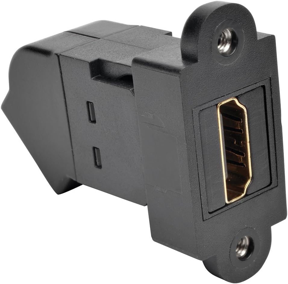 TRIPP LITE Black HDMI All-in-One Keystone/Panel Mount Angled Coupler (P164-000-KPA-BK)