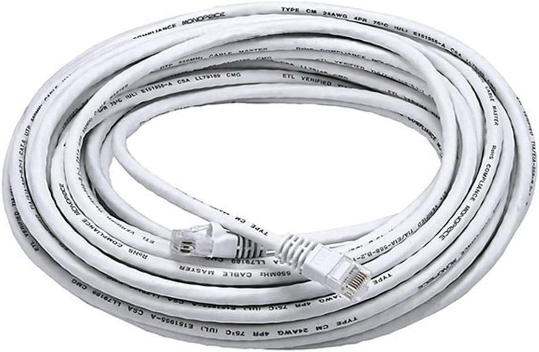 Monoprice 103419 Cat6 Ethernet Patch Cable - Network Internet Cord - RJ45, Stranded, 550Mhz, UTP, Pure Bare Copper Wire