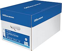 Office Depot Multi-Use Printer & Copy Paper, 10 Reams, White, Letter (8.5in x 11in), 5000 Sheets Per Case, 20 Lb