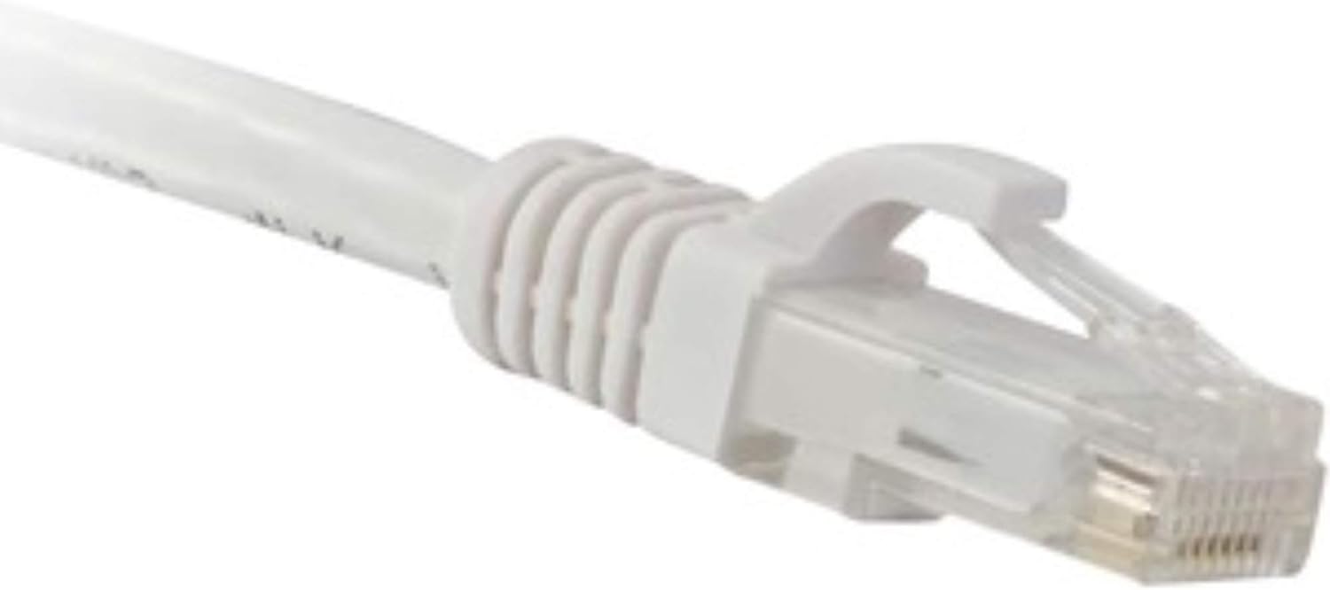 ENET CAT6 WHITE 6 INCH PATCH CABLE WITH SNAGLESS MOLDED BOOT (UTP) HIGH-QUALITY