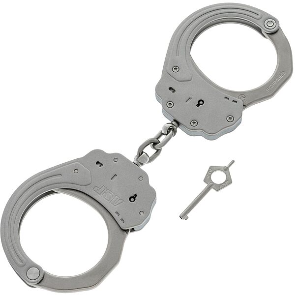 ASP Sentry Handcuffs, Professional Grade with Stainless Steel Frames, Forged Steel Bows, Dual-Sided Keyways, and Double Lock Slots for Tactical Gear and Equipment Chain