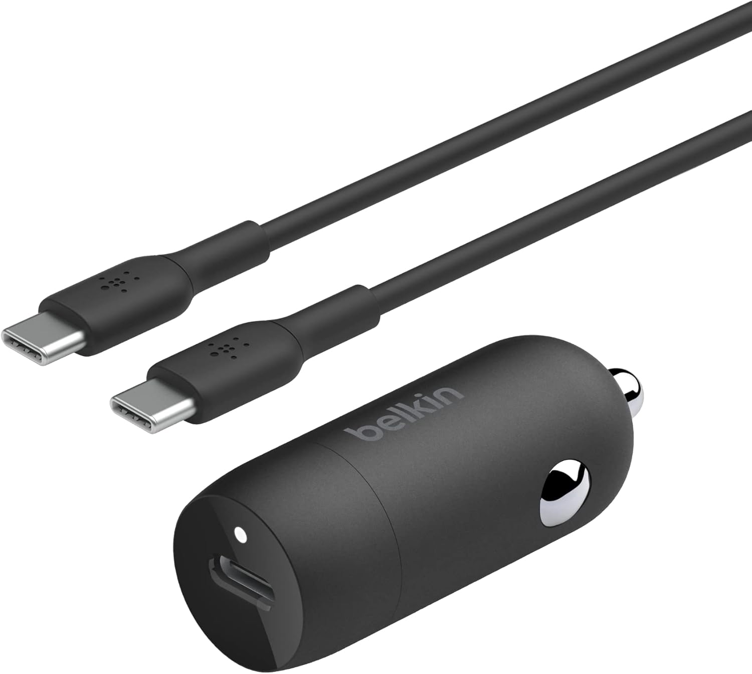 Belkin BoostCharge™ 30W USB-C Compact Fast Car Charger withUSB-C Cable Included, for iPhone 16, 16 Pro, iPhone 15