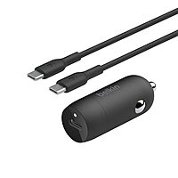 Belkin BoostCharge™ 30W USB-C Compact Fast Car Charger withUSB-C Cable Included, for iPhone 16, 16 Pro, iPhone 15