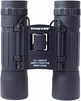 Humvee HMV-B-8X21B Rubber Armor Compact Binocular with Anti-Reflective Ruby Red Lens, 8x21, Black