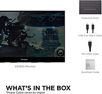 ViewSonic VX1655 15.6 inch Portable Monitor USB-C Mini-HDMI