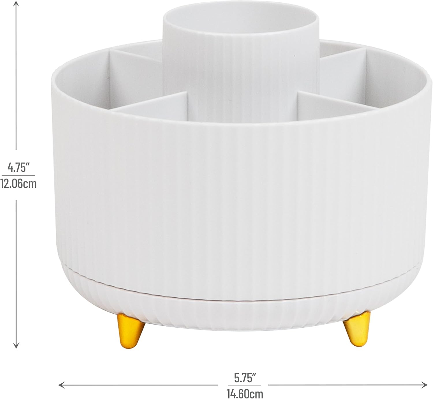 Mind Reader Rotating Pen Cup Accessory Holder Desktop Organizer