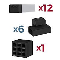 LUXOR KBEP-12B6C9 Constant Use Bundle - KwikBoost EdgePower Desktop Charging Station System