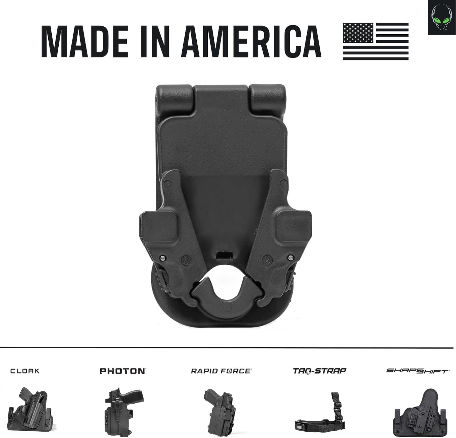 Alien Gear Locking Belt Slide – Fits 1.5” to 2.25” Belts – QDS Compatible Holster Attachment – Professional-Grade Security
