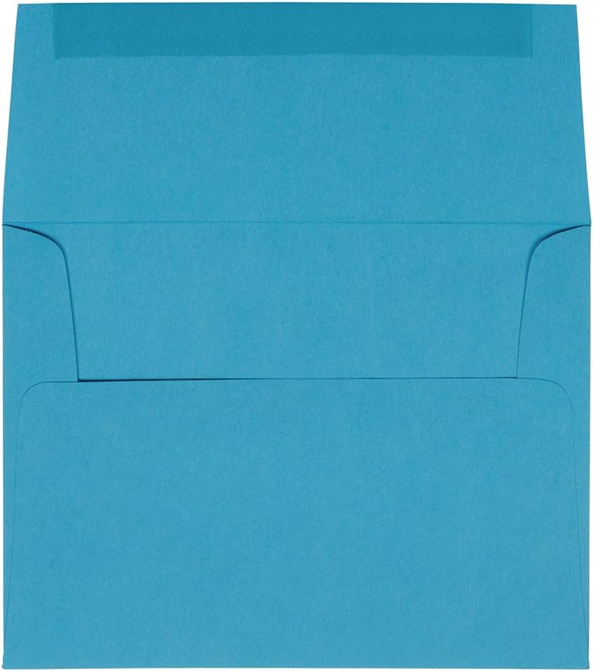 JAM Paper Blue Booklet Invitation Envelopes, Recycled, Gummed Seal