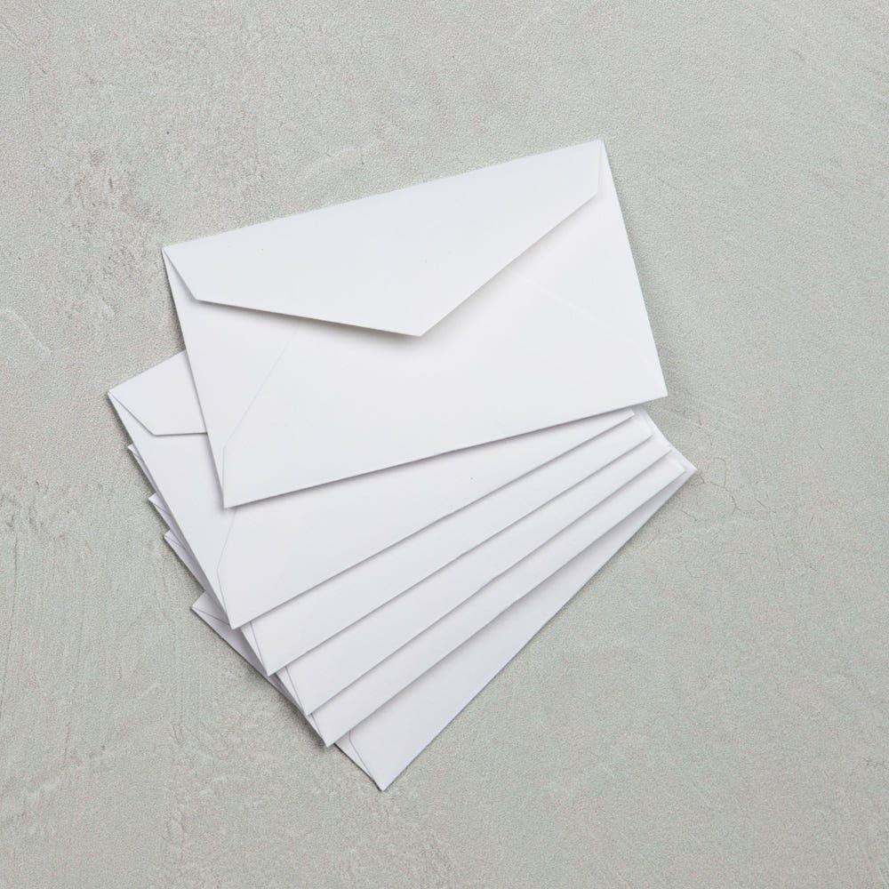 LUX Mini Envelopes, 2 1/8in x 3 5/8in, Gummed Seal, Bright White, Pack Of 250
