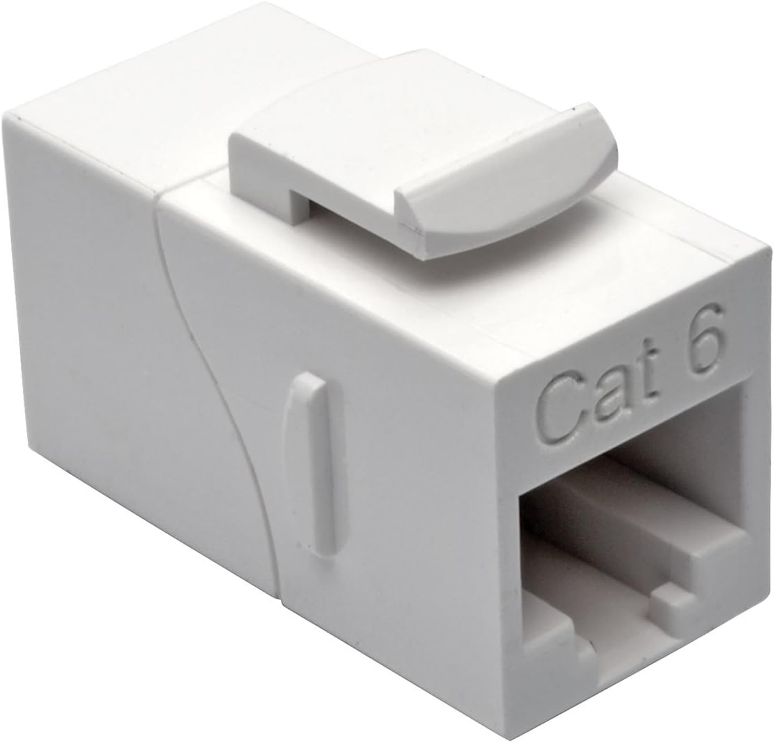 TRIPP LITE N235-001 Cat6/Cat6a Straight-Through Modular In-Line Snap-In RJ45 Coupler