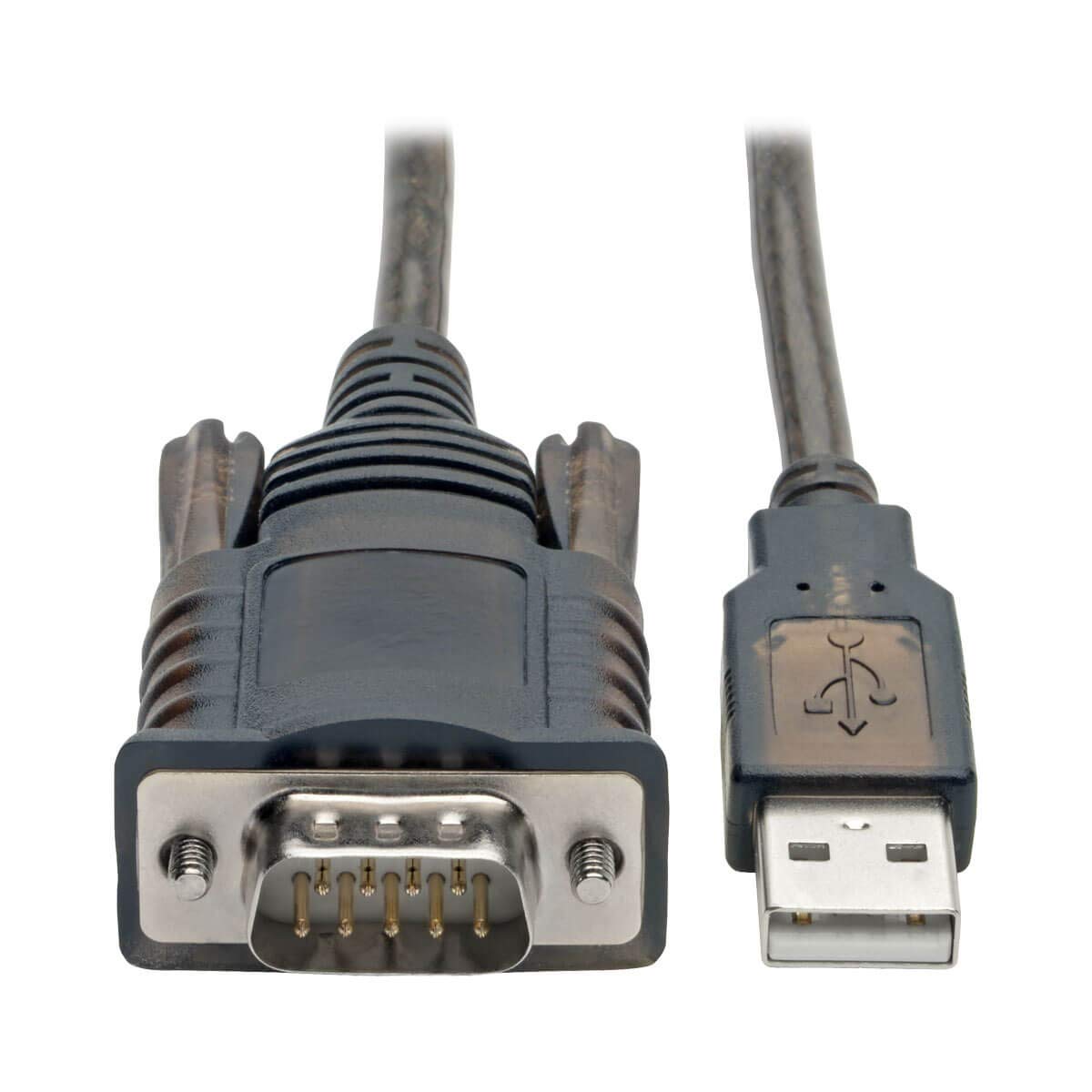 Tripp Lite RS232 to USB Adapter Cable with COM Retention (USB-A to DB9 M/M), FTDI
