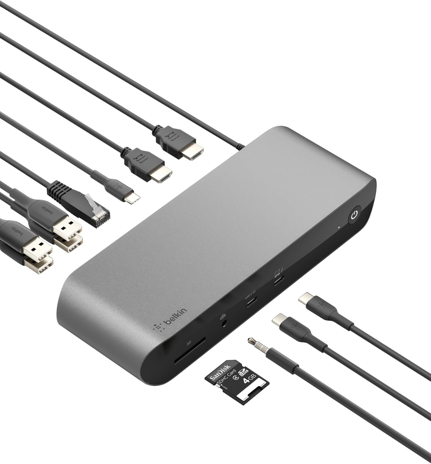 Belkin Thunderbolt 4 Docking Station with 90W Power Delivery for MacBook & Windows - 8K/Dual 4K Display, Thunderbolt 4 Cable