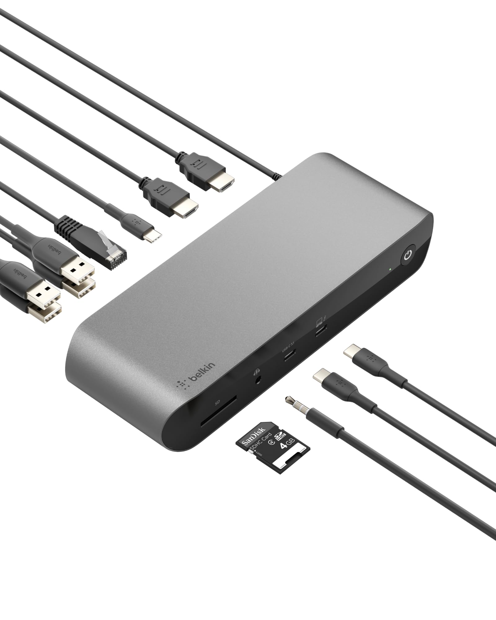 Belkin Thunderbolt 4 Docking Station with 90W Power Delivery for MacBook & Windows - 8K/Dual 4K Display, Thunderbolt 4 Cable
