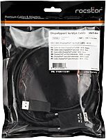 Rocstor Premium 6 Ft Displayport to VGA Cable M/Displayport to VGA Supporting 1920x1200 1080P at 60Hz - DP/VGA Cable