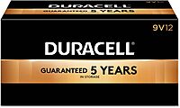 Duracell PGD MN1604BKD Coppertop Battery, Alkaline, 9V Size (Pack of 12) 12 Count (Pack of 1)
