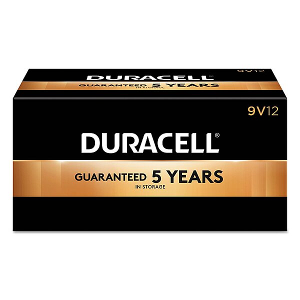 Duracell PGD MN1604BKD Coppertop Battery, Alkaline, 9V Size (Pack of 12) 12 Count (Pack of 1)