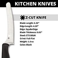 SPYDERCO Z-Cut Kitchen Knife with CTS BD1N Stainless Steel Blade