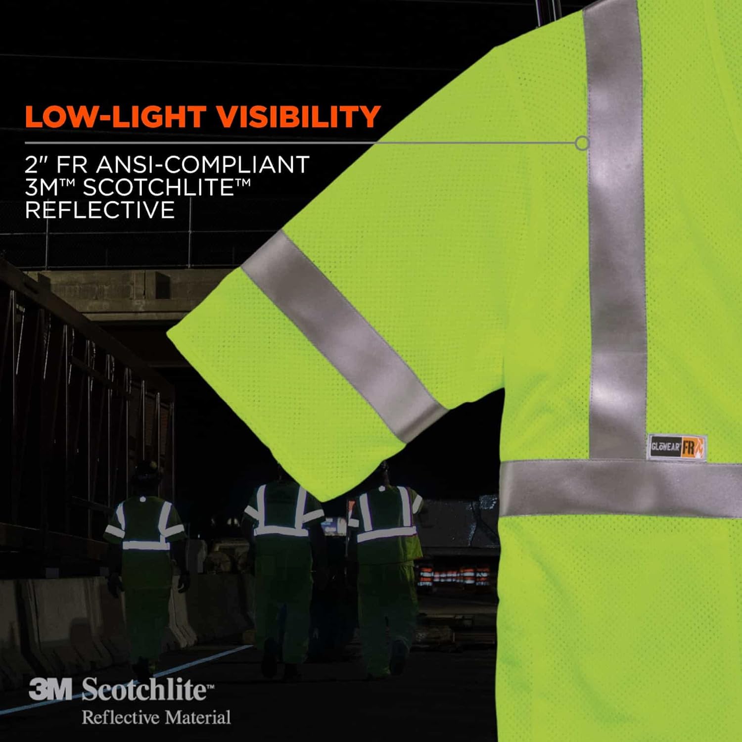 ERGODYNE GloWear 8356FRHL Class 3 Flame-Resistant High-Visibility Safety Vest