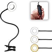 OttLite® Wellness Series Capture Clip-On LED Ring Light, 25"H, 11.5W, Black