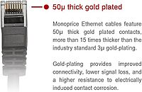 Monoprice 0.5FT 24AWG Cat6 550MHz UTP Ethernet Bare Copper Network Cable - White (Pack of 2) White 1 Count (Pack of 2)