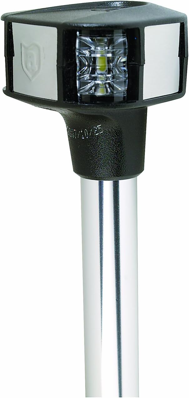 attwood 7812-S-7 Lightarmor Folding 12-Inch LED 3 Nautical Mile Masthead/Anchor Light, Silver