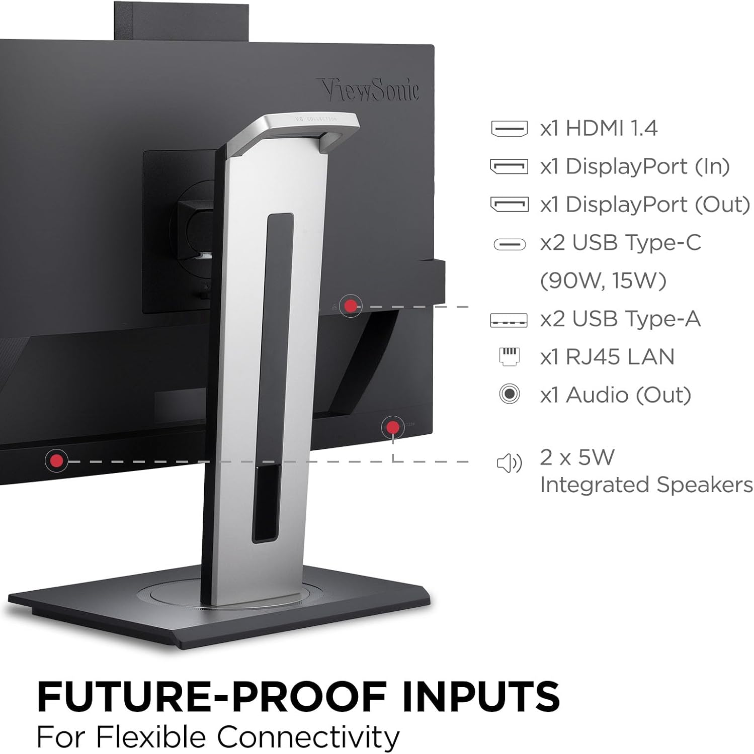 ViewSonic Video Conferencing Docking Monitor with Windows Hello Compatible IR Webcam