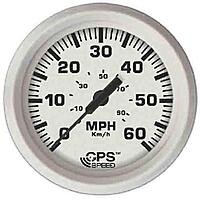 Faria Beede Instruments Faria 33147 Dress Speedometer GPS Studded 4" - White, 60 MPH