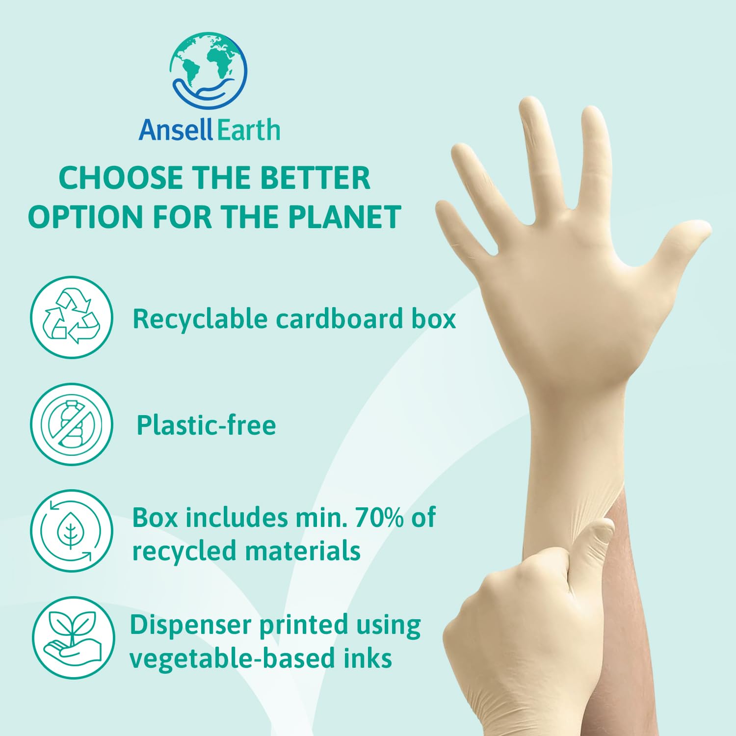 TouchNTuff Ansell Conform 69-210 Latex Glove, Powdered, Disposable, Rolled Beaded Cuff, 9" Length, 5 mils Thick