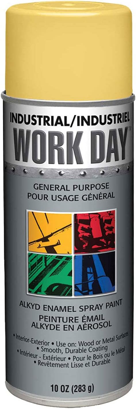 Krylon Industrial Work Day Enamel Paint Yellow - Lot of 12 12 Yellow