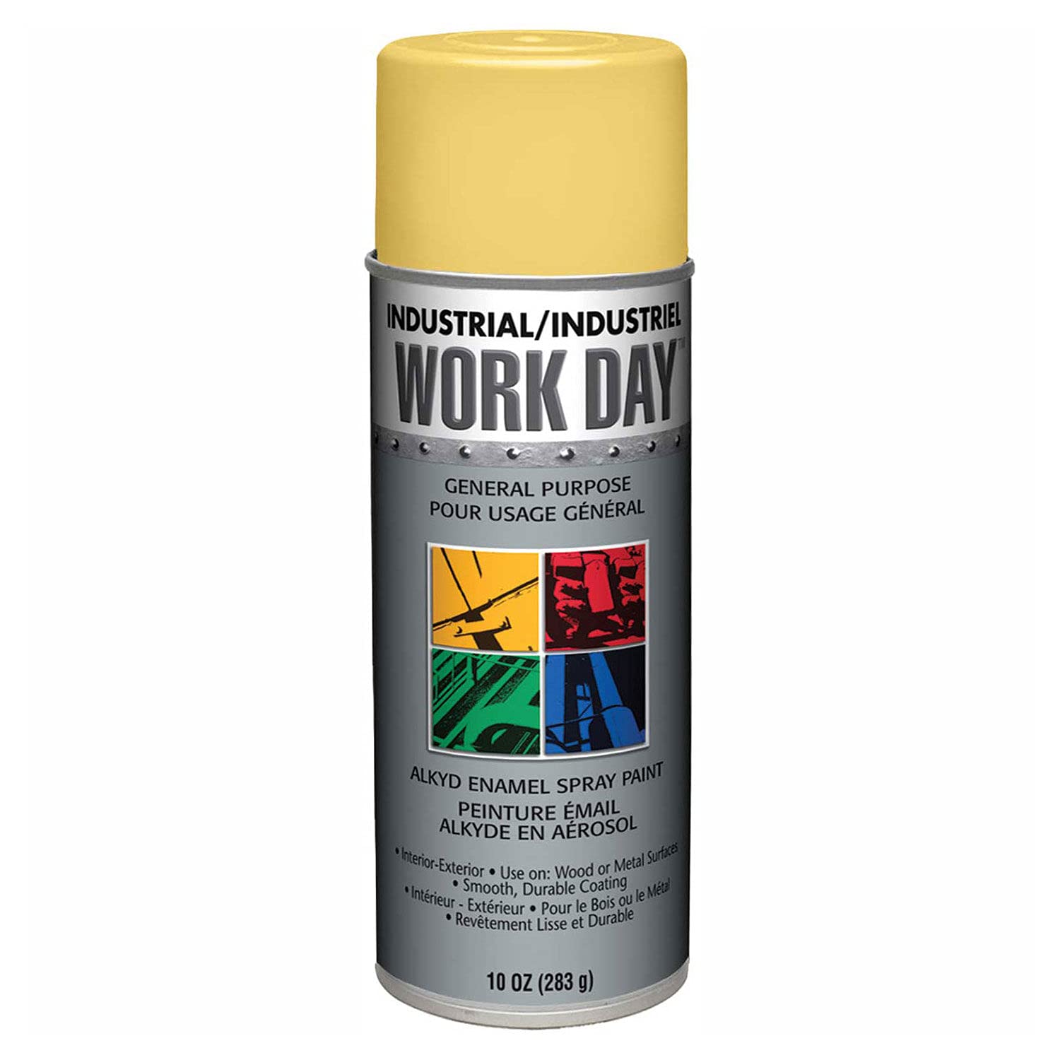 Krylon Industrial Work Day Enamel Paint Yellow - Lot of 12 12 Yellow