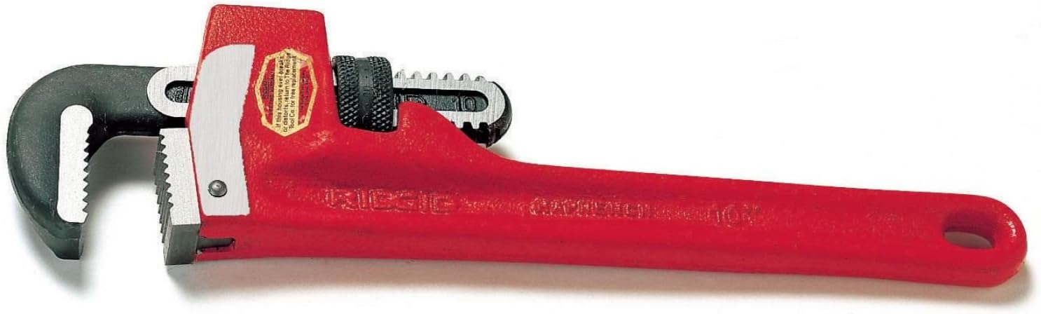 Straight Pipe Wrench, Cast Iron, 10 in.
