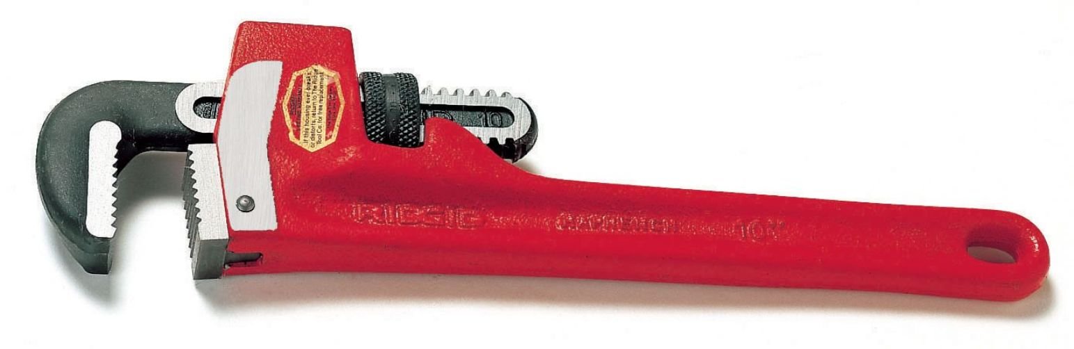 Straight Pipe Wrench, Cast Iron, 10 in.