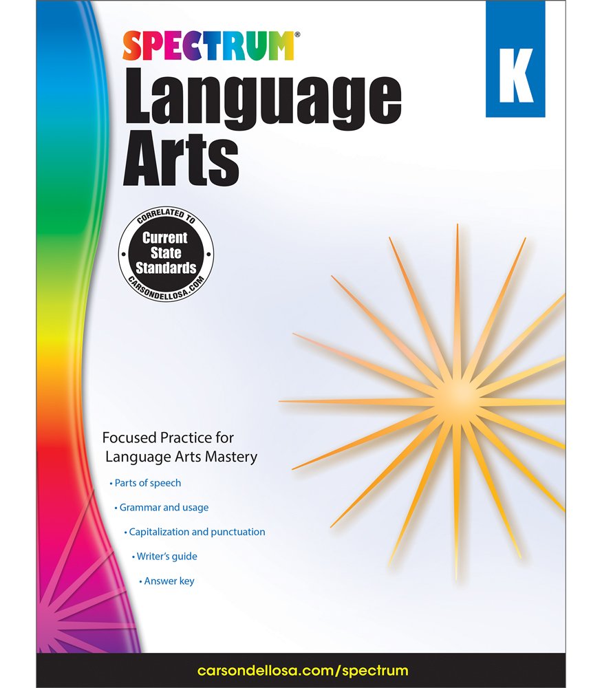 Carson-Dellosa Spectrum Language Arts Workbook, Kindergarten - Grade K Paperback