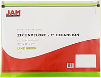 JAM PAPER Plastic Envelopes with Zip Closure