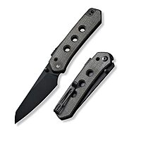 CIVIVI Vision FG Pocket Knife for EDC, Superlock Folding Knife with 3.54" Reverse Tanto Nitro-V Blade Micarta Handle, Ideal Gift for Men Women C22036-3 Dark Green