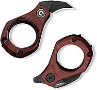 CIVIVI Pyrus Mini Keychain Knife (1 Piece), Small EDC Pocket Folding Box Cutter with 14C28N Blade & Ringed G10 Handle