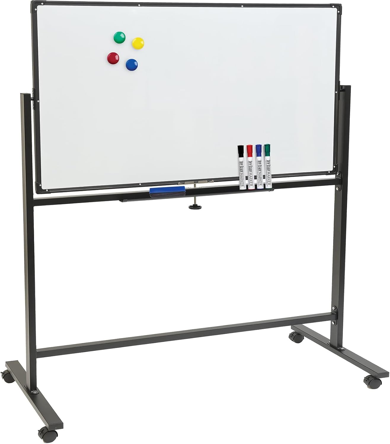 Excello Global Products 48"x32" Reversible Magnetic Dry-Erase Whiteboard on Wheels